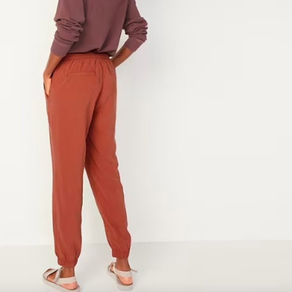 Old Navy High-Waisted Twill Jogger Pants, Color: Dateline